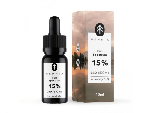 Hemnia pilna spektra CBD kaņepju eļļa 15%, 1500 mg, 10 ml