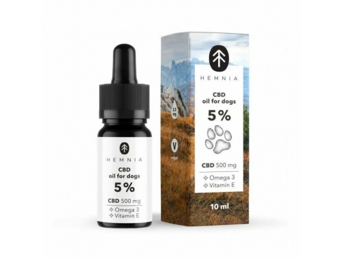 Hemnia CBD eļļa suņiem 5%, 500 mg, 10 ml