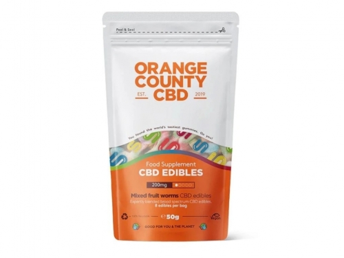Orange County CBD gumijas tārpi, 200 mg CBD 50 g